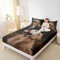 thumbnail image 4 of jejeloiu Kawaii Pet Dog Queen Sheet Sets,Cute Golden Retriever Bed Set For Pet Lovers 4-Piece, 4 of 7