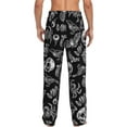 thumbnail image 3 of Daiia Skull bird bat spider Men's Sleep Pant with Pockets and Drawstring,Pajama Pants-Small, 3 of 9