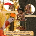 thumbnail image 3 of ATSKIM Squirrel Feeders for Outside, Wooden Squirrel House for Outdoors, Hang Squirrels Picnic Table Feeder with Benches, Chipmunk Window Nesting Box for Peanut, Corn, Nut, 3 of 7