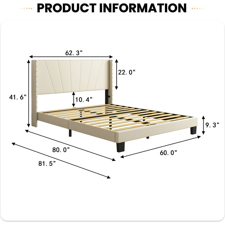 Queen size bed frame dimensions in feet deals