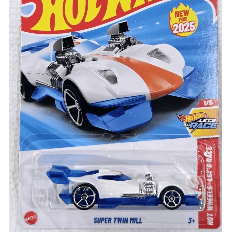 Hot Wheels Super Twin Mill White 19/250 Let's Race 1/5 - Walmart.com