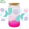 thumbnail image 4 of Nicko Factory, venta al por mayor, envolturas de tazas de transferencia UV DTF, pegatinas de transferencia de sublimación troqueladas personalizadas para vasos de vidrio Libbey de 16oz, Tumbl, 4 of 4