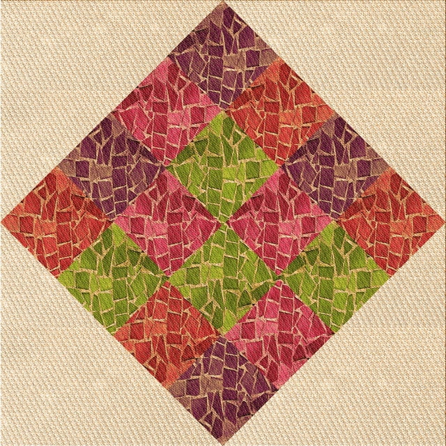 Ahgly Company Tapis d'Intérieur Lavables à la Machine, Carrés de Pamplemousse de Transition, Carrés de 4'