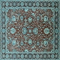 thumbnail image 1 of Ahgly Company Indoor Square Oriental Light Blue Traditional Area Rugs, 7' Square, 1 of 4