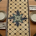 thumbnail image 5 of Table Runners 70 Inches Long Dress Scarves, Vintage Geometric Farmhouse Coffee/Dining/Kitchen Table Decor, Holiday Table Runner, Green Brown Abstract Plaid Checkered 13x70 Inch, 5 of 9