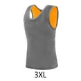 thumbnail image 2 of Polyester Men Vest Portable Reusable Washable Stylish Solid Color Thermal Warm Keeping Dual Layer Boys Underwear Clothing Dark Grey 3XL, 2 of 10