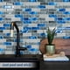 thumbnail image 4 of Azulejo para salpicaduras de cocina, pelar y pegar, tiwoos, azul grueso, 4 of 6