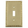 thumbnail image 1 of Nostalgic Warehouse 719974 Egg & Dart Switch Plate with Single Toggle, Polished Brass, 1 of 3