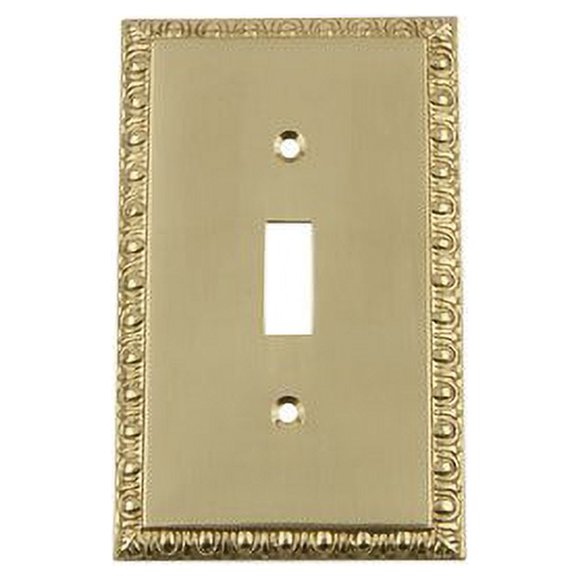 Nostalgic Warehouse 719974 Egg & Dart Switch Plate with Single Toggle, Polished Brass