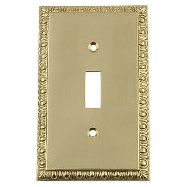 Nostalgic Warehouse 719974 Egg & Dart Switch Plate with Single Toggle, Polished Brass