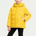 thumbnail image 2 of Agkizg Kids Boys Girls Hooded Puffer Coat Thick Long Sleeve Winter Jacket with Pockets Solid Color Warm Casual Outerwear, 2 of 5