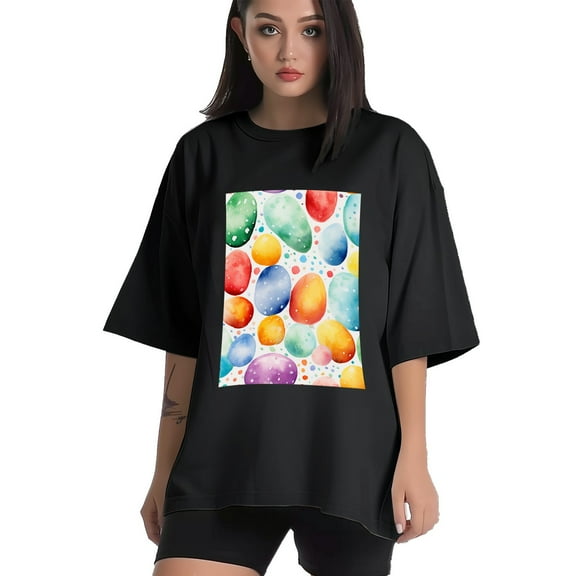 Plus Size Shirt for Women Black Tops for Women Short Sleeves Shirt for Women Easter 214 T Shirt Crewneck Shirt for Women XS