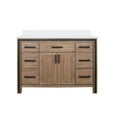 thumbnail image 4 of Ziva 48 in W x 22 in D Rustic Barnwood Bath Vanity and White Quartz Top, 4 of 7