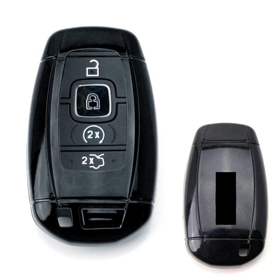 Glossy Metallic Black Exact Fit Key Fob Shell Cover For 2018-up Lincoln MKZ MKC Navigator, 2017-up Continental