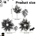 thumbnail image 3 of Clearance Sale! Halloween Single Taper Candle Holder, Black Needle and Eucalyptus Leaf Wrapped Candlestick with Bat Ornament, Gothic Decor, 3 of 9