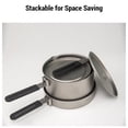 thumbnail image 2 of Lixada Lightweight Pure Titanium Camping Cookware Set with Foldable Handle, 2.0L Pot, 1.1L Pan, Durable & Corrosion-Resistant for Outdoor Adventures, 2 of 7