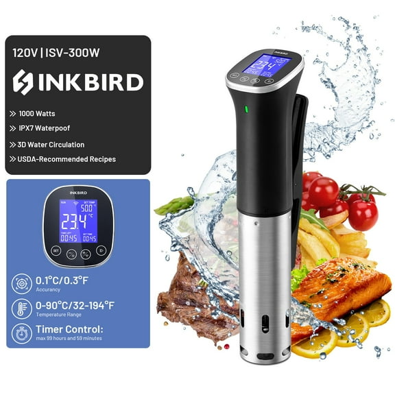 Inkbird 1000W Sous Vide Machine WiFi Precision Cooker Waterproof 0-90°C/32-194°F