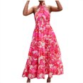 thumbnail image 1 of Vestido estampado de lazo de cuello sin espalda sexy de verano para mujer OAVQHLG3B Store lin121212, 1 of 5