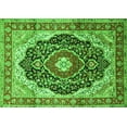 thumbnail image 1 of Ahgly Company Indoor Rectangle Medallion Green Traditional Area Rugs, 8' x 10', 1 of 1