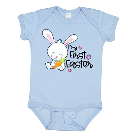 

Inktastic My 1st Easter with Cute Bunny and Carrot Gift Baby Boy or Baby Girl Bodysuit