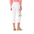 thumbnail image 2 of Tommy Bahama Ella Twill Floret Crop Slim Boyfriend Jeans, White, 0, 2 of 2