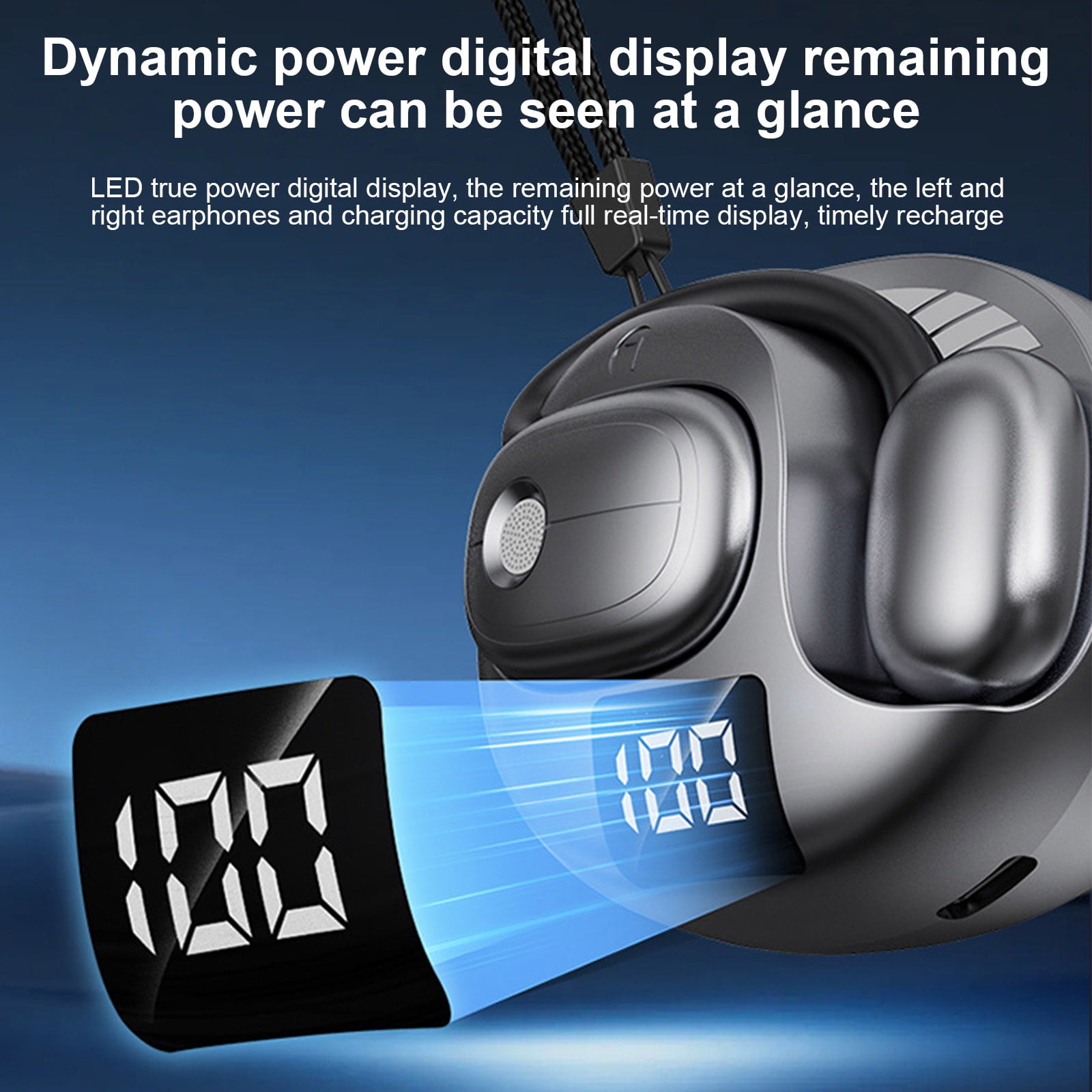 FYTPOV Stylish Translation Earbuds, Ear Buds for Travel Business Office, Ear Buds Wireless Bluetooth, Digital Display Translator Earbuds, Translation Earbuds Real Time, Gifts for Men Women