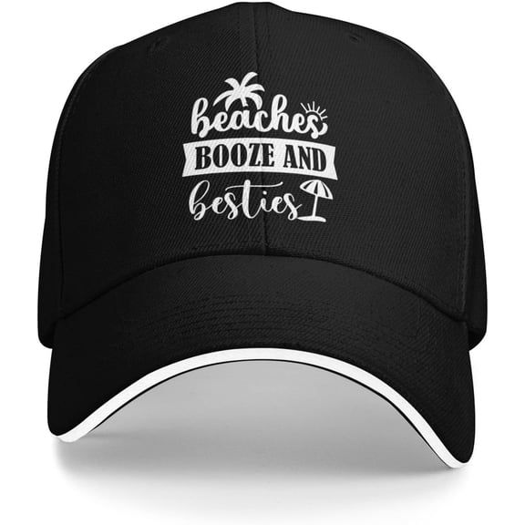 Womens Summer Hat Girls Weekend Cute Baseball Hat for Women Friends Beachs Booze & Besties Fitted Golf Hats