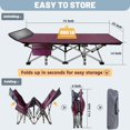thumbnail image 6 of FICISOG Folding Camping Cots 880lbs Layer Oxford Sleeping Cots with Carry Bag & Mattress, Red, 6 of 10