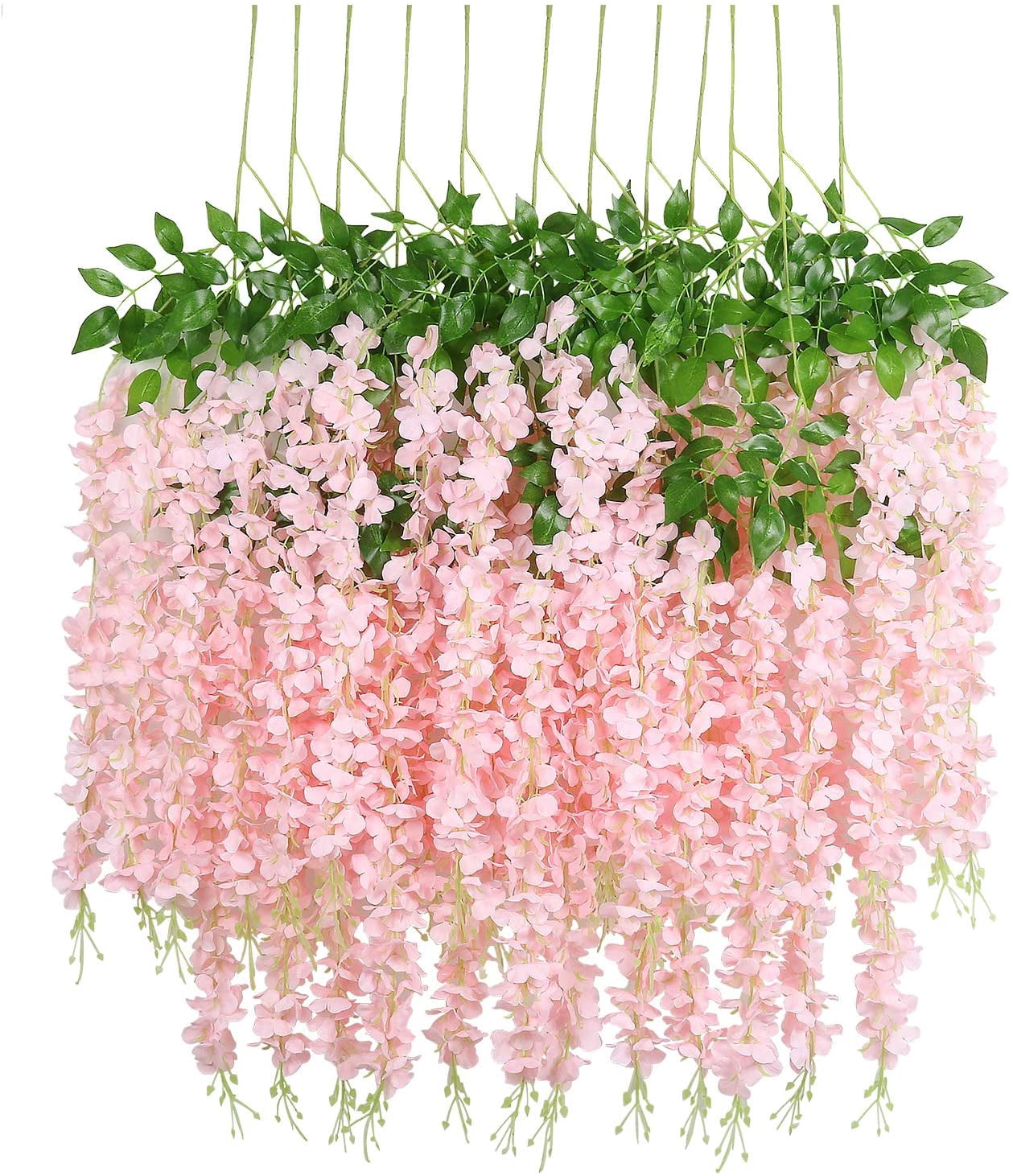 Craft Supplies & Tools 12 Pack Artificial Flowers Silk Wisteria Vine ...