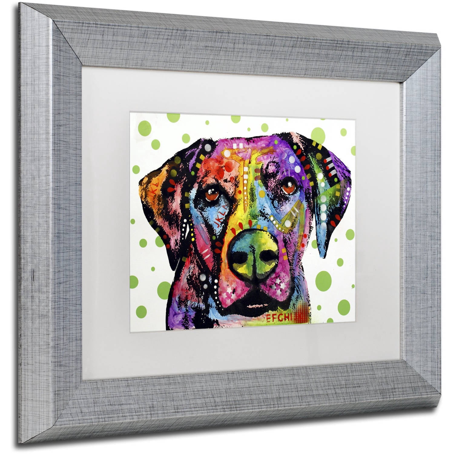 Trademark Fine Art "Rhodesian" Canvas Art by Dean Russo, White Matte, Silver Frame