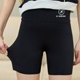 thumbnail image 7 of Baby Girl Shorts Kids Girls Summer Thin Breathable Solid High Waist Stretch Shorts Leggings Lounge Shorts Black 5 Years-6 Years, 7 of 7