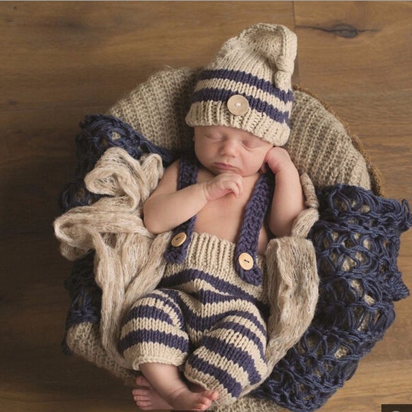 ND/_ Cute Newborn Baby Crochet Knit Costume Photo Photography Prop Outfits Lot