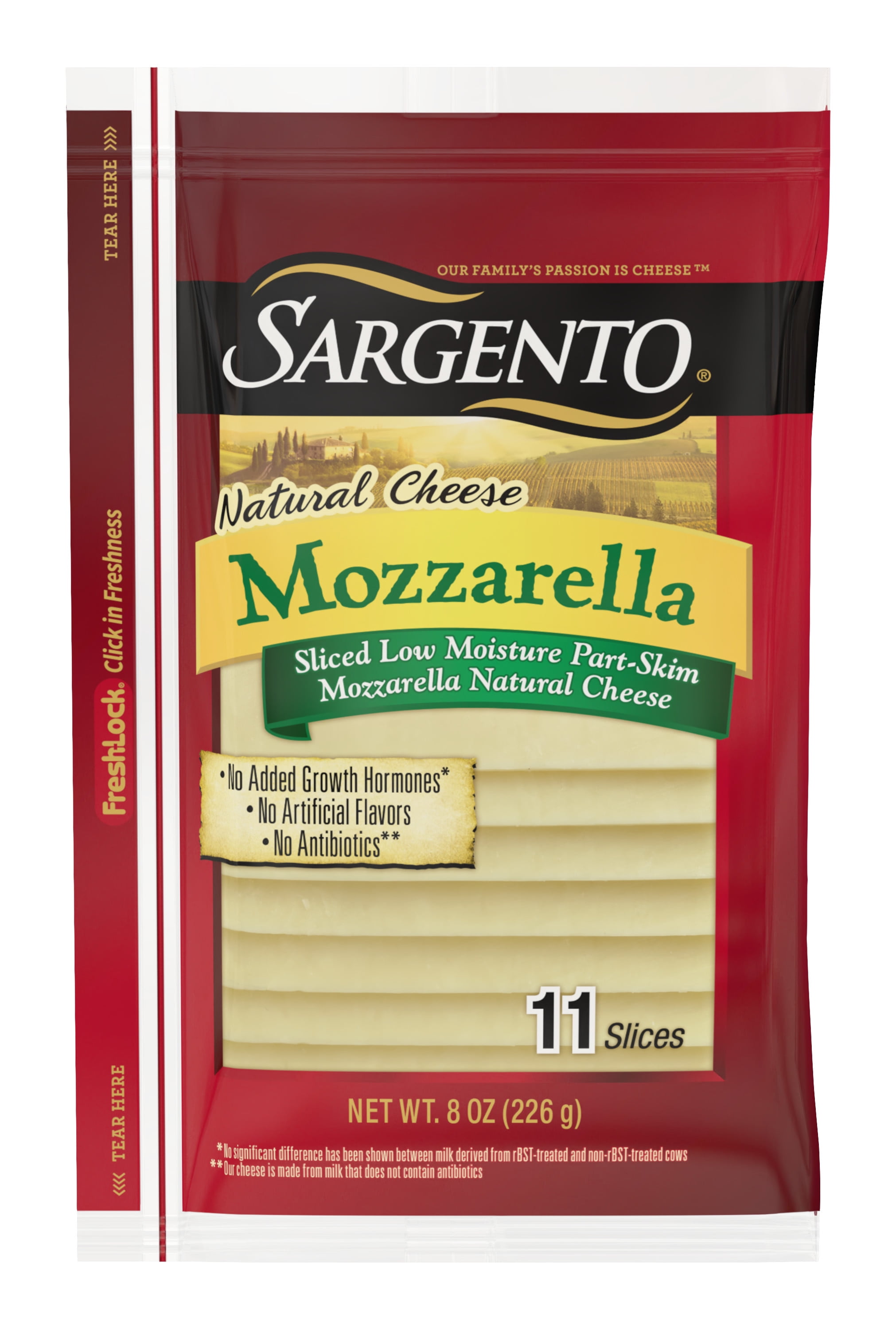 Sargento® Sliced Mozzarella Natural Cheese, 11 Slices