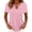 Pink, variant on Womens Tops Summer Short Sleeve T-Shirt Stylish Ring Cutout Neck Soft Loose Fit Basic Casual Tee for Daily Street Vacation Wear by Gbobgt Blackish Green L
