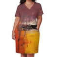 thumbnail image 2 of Vestido holgado con bolsillos para mujer ropa de verano con estampado de Mark Rothko, 2 of 6