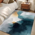 thumbnail image 4 of 2.7'x5' Area Rugs, Teal Ombre Indoor Outdoor Area Rug for Living Room Bedroom, Modern Abstract Oil Painting Color Block Washable Bathroom Rugs Kitchen Floor Carpet Mats Home Decor Aesthetic, 4 of 8