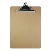 BAZIC Wood Clipboard 12.5" x 9" Sturdy Spring Clip Hardboard, 1-Pack
