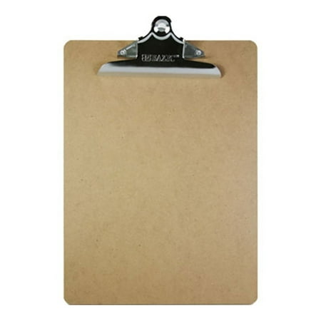 BAZIC Wood Clipboard 12.5" x 9" Sturdy Spring Clip Hardboard, 1-Pack