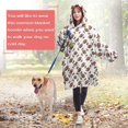 thumbnail image 5 of Wearable Blanket Hoodie,Football Bow White Pattern Oversized Sherpa Blanket Hoodie with Super Pockets,Super Warm Fuzzy Pullover for Women & Men, 5 of 6