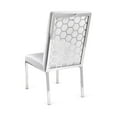 thumbnail image 1 of Home Gear Set of 2 Silver Frame Hexagonal Back Dining Chair, 1 of 5
