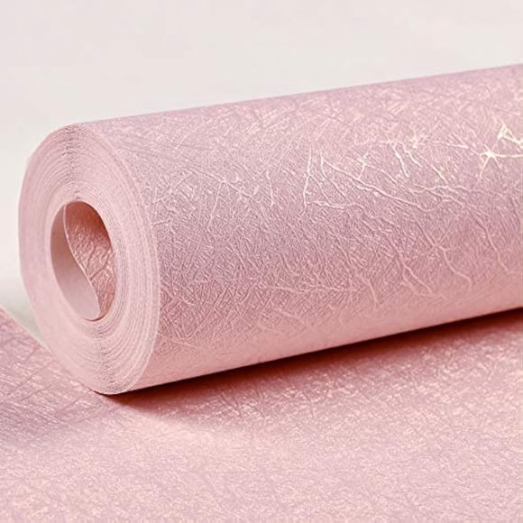 Cohoo Home Silk Pink Wallpaper Peel and Stick Contact Paper Pink Textured Silk Wallpaper Stick and Peel Self Adhesive Removable Paper Bedroom Wall Sticker Girls Drawer Liner Waterproof 15.7inW 197inL