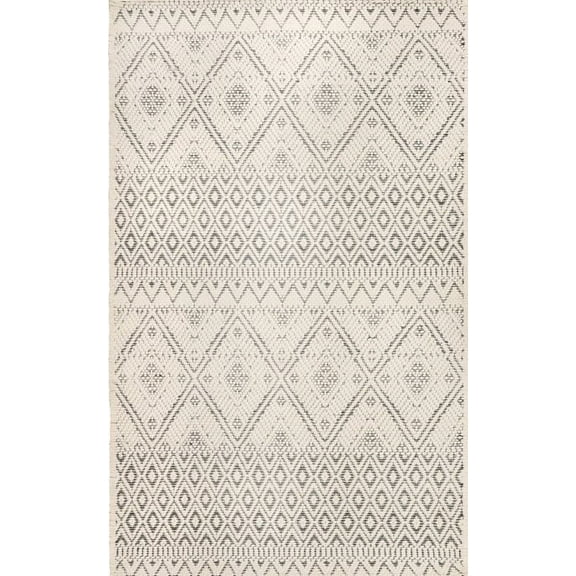 Austere Area Rug / White-Black - 8'x10'