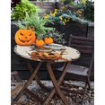 thumbnail image 3 of Round Fitted Tablecloths with Elastic Edge Halloween Owl Pumpkin Ghost Face Oil-Proof Waterproof Wipeable Table Cover for Kitchen Dining Party Decor Tree Branch Moon on Linen Table Clothes,45" - 54", 3 of 7
