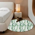 thumbnail image 2 of Round Area Rug 4 Ft, Green Weeping Eucalyptus Washable Non-Slip Circle Carpet for Living Room/Bedroom, Spring Summer Country Leaves Low-Profile Crawling Mats Collection Rugs for Indoor, 2 of 8