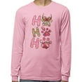 thumbnail image 2 of Puppy Ho Ho Ho Long Sleeve Shirt Unisex 3X-Large Pink, 2 of 5
