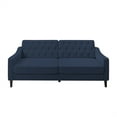 thumbnail image 2 of ARCTICSCORPION 77.2'' Loveseat Sofa, Upholstered Couch with Tufted Back and Square Armrest, Modern 2 Seater Sofa with Solid Wood Legs for Living Room Office Apartment, Navy Blue, 2 of 7