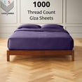 thumbnail image 4 of 30 Inch Extra Deep Pockets -California King Giza 1000-Thread-Count Cotton 6-PC Sheet Set - Plum, 4 of 7