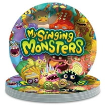 My Sing Monster Tableware Plates Party Supplies Birthday Decorations Disposable Dinnerware