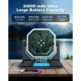 thumbnail image 4 of Camping Bucket Misting Fan with 8L Water , 24000mAh Rechargeable Outdoor Fan, 3-Speed LED Lighting & 2 Spray Modes, 4 of 6