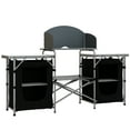 thumbnail image 1 of Outsunny Folding Camping Kitchen Table with Windshield, Aluminum Frame, 1 of 10